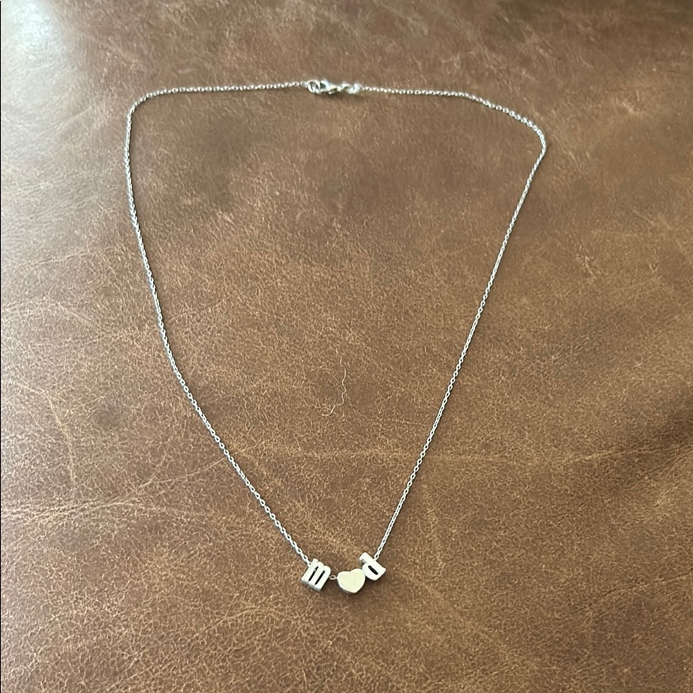 Elegant Silver Necklace with Initial Charms